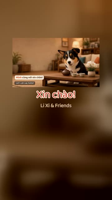 Frame from the Short: Sing along with Li Xi